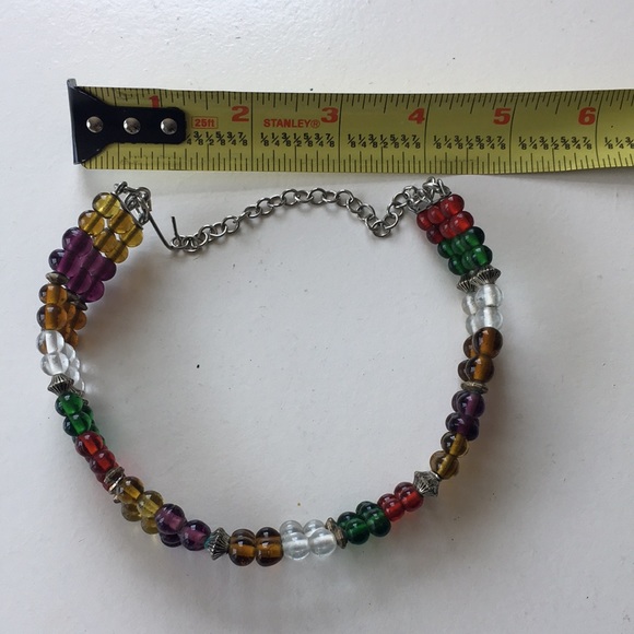 Adjustable Triple Layer Multi-Color Beaded Choker - Picture 8 of 9